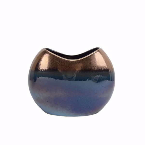 Picture of Copper Blue Oval Vase