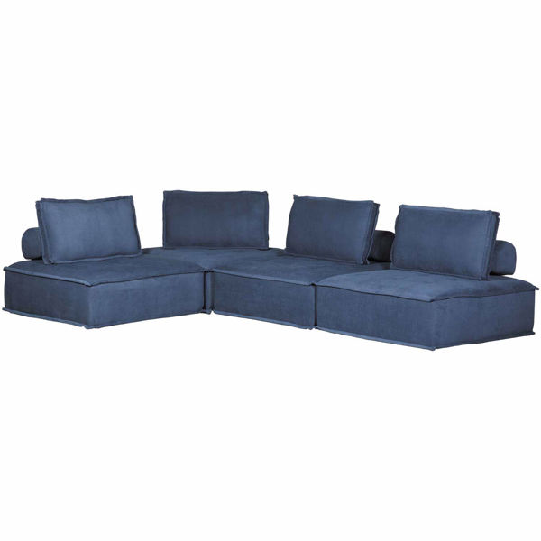 Picture of Ashton Navy 4 Piece Sectional
