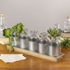 Picture of 5 Glass Bottles With Wood Tray