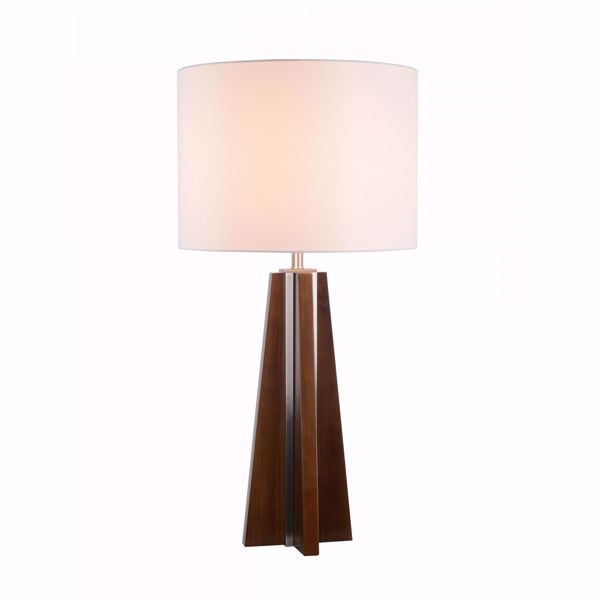 Picture of Walnut Wood And Steel Lamp