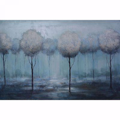 Picture of Trees In Blue Hand Painted