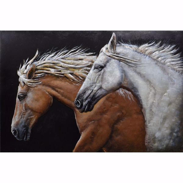Picture of Horses On Metal