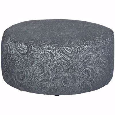 Picture of Hamptons Dark Blue Paisley Cocktail Ottoman