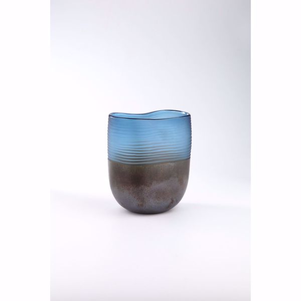 Picture of Blue Brown Glass Vase