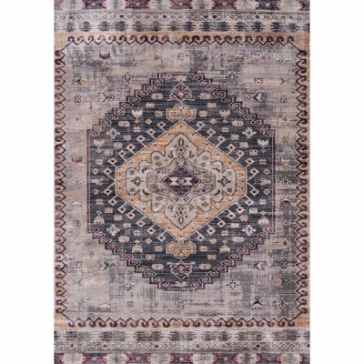 Picture of Ivory Blue Yellow Traditional 5x8 Rug