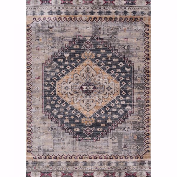 Picture of Ivory Blue Yellow Traditional 8x11 Rug