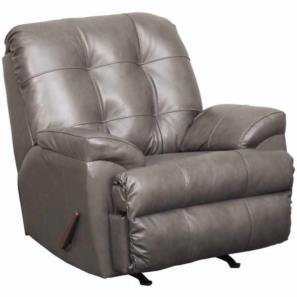 Picture of Dunham Fog Leather Rocker Recliner