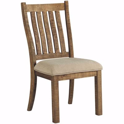 Picture of Grindleburg Brown Slat Back Side Chair