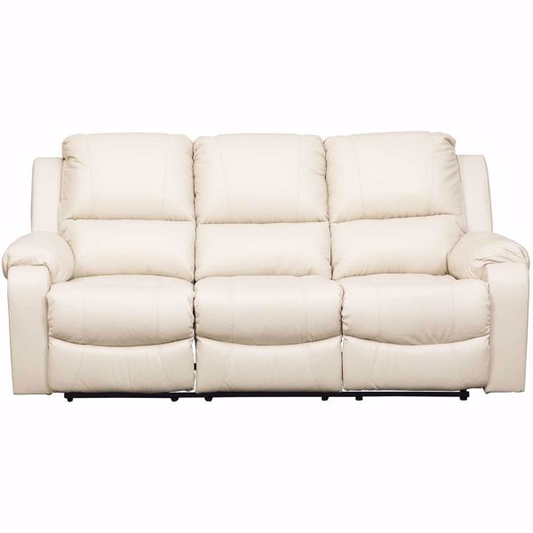 Industrialize Middle income Rackingburg Cream Leather Reclining Sofa - Ashley Furniture | AFW.com