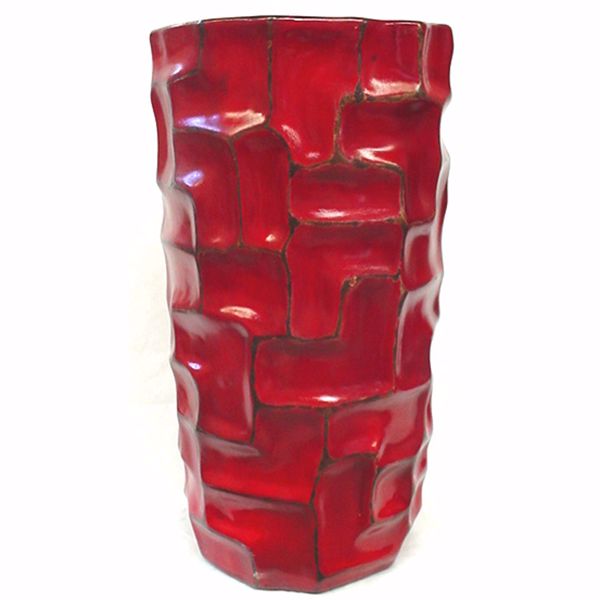 Picture of Red Floor Textured Vase