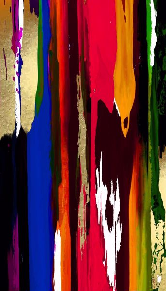 Picture of Bright Colorful Abstract 30x60