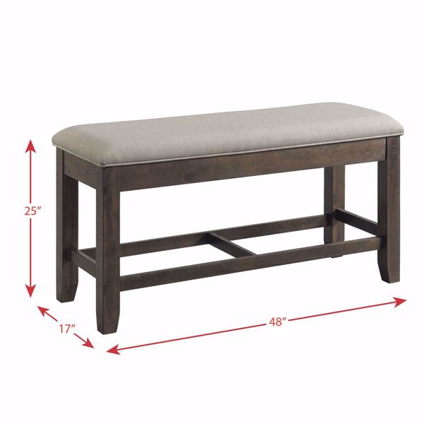 0109297 Colorado Counter Height Upholstered Seat Bench With Storage 600 