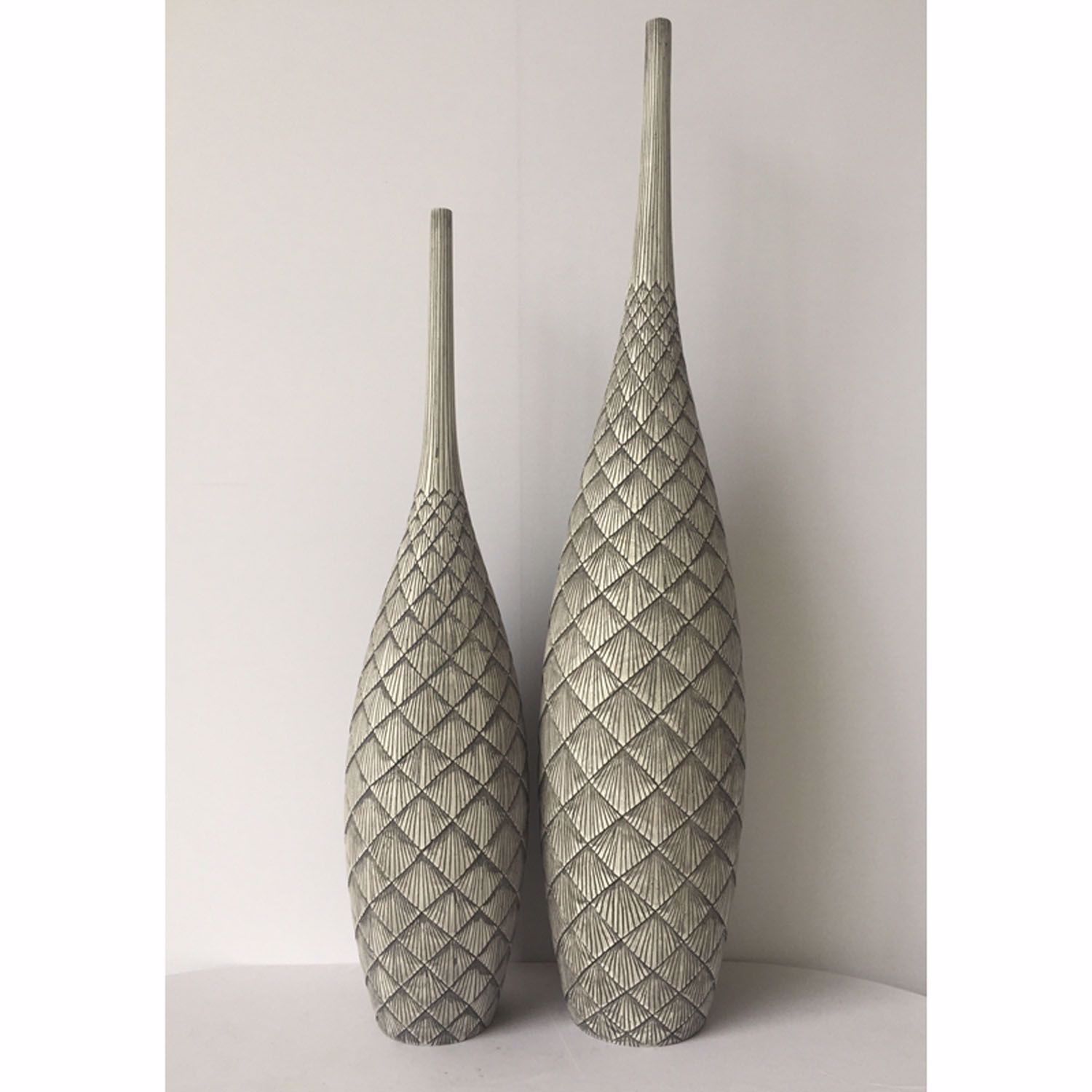 Grey Tall Slim Vase Home Accents AFW Com   0109718 Grey Tall Slim Vase 