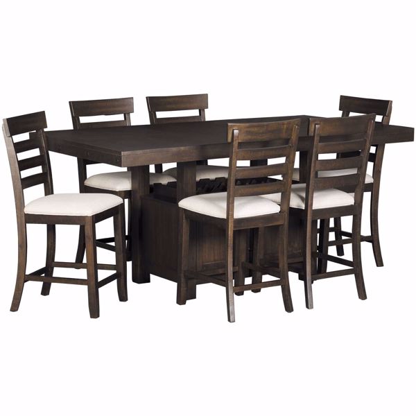 Colorado 7 Piece Counter Height Dining, Counter Height Wooden Table And Chairs