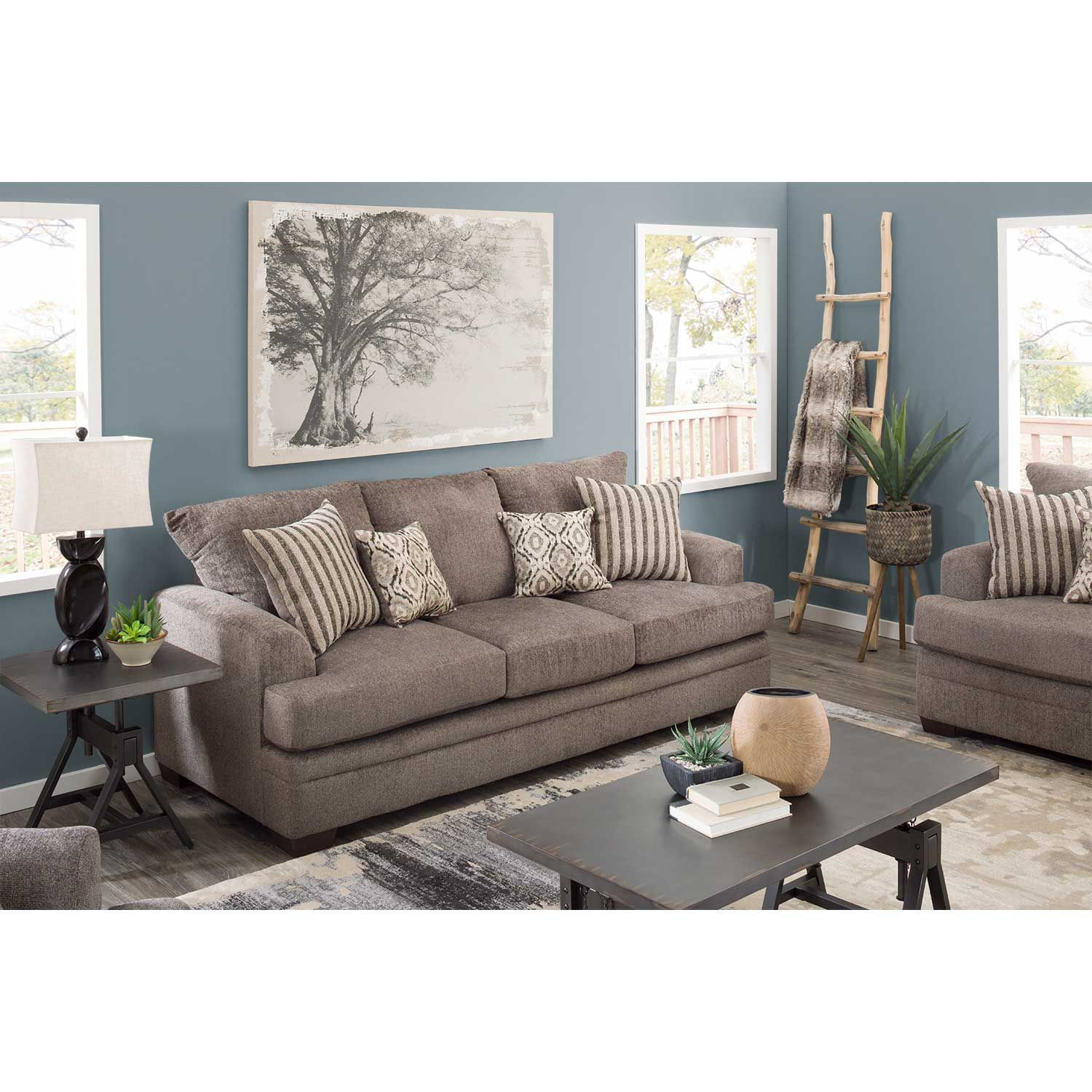 Cornell Pewter Loveseat - | AFW.com