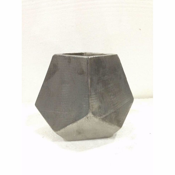 Picture of Angled Silver Vase 7"