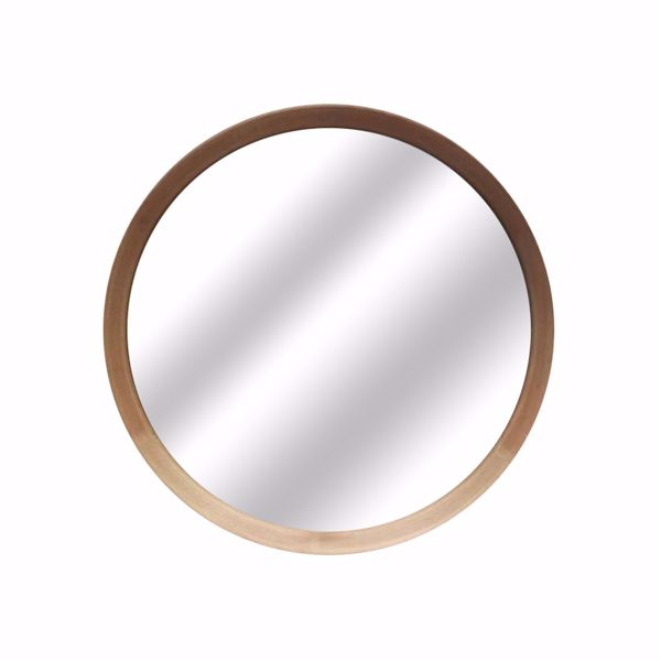 Picture of Round Wood Wall Mirror