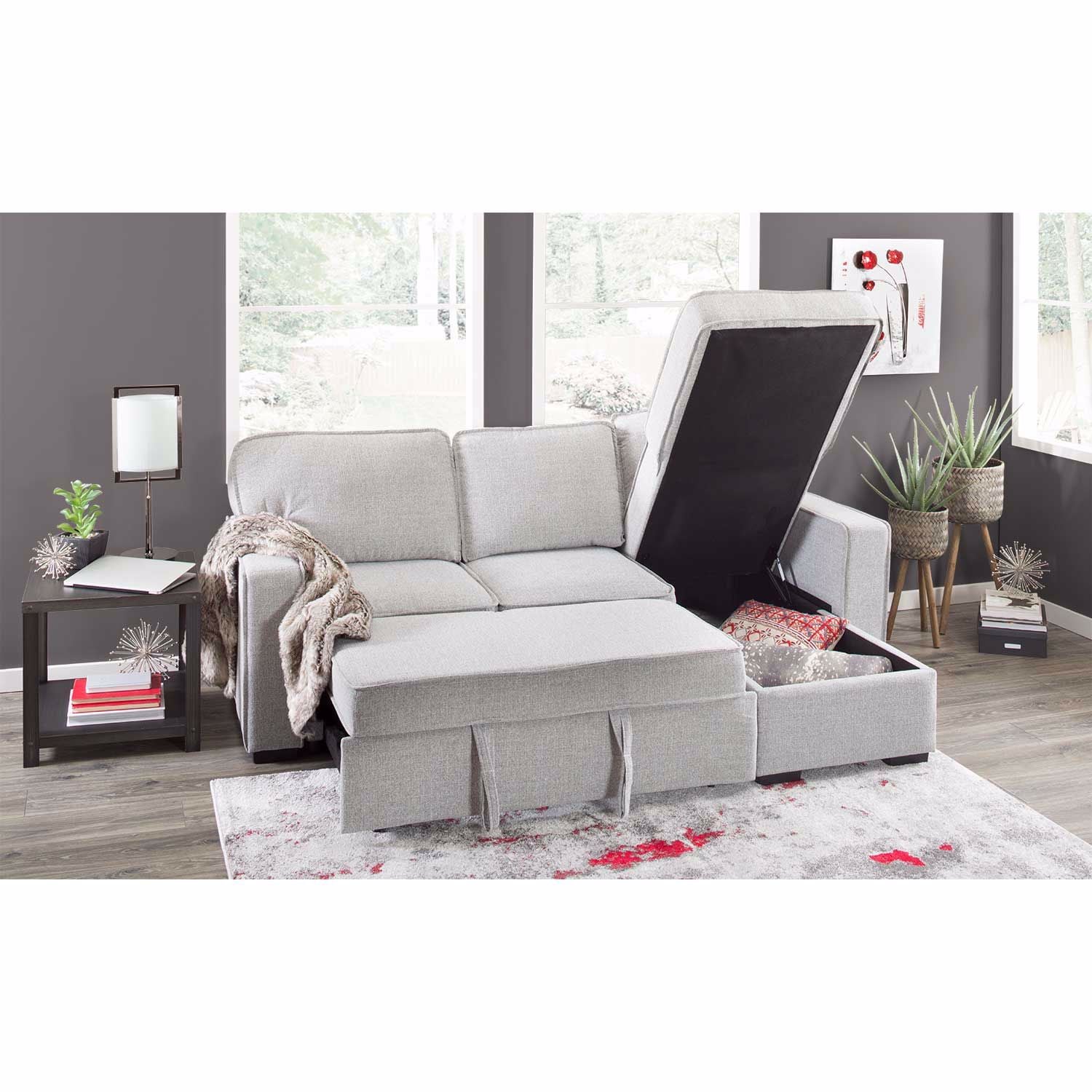 Kent Reversbile Sofa Chaise with Storage | 1D-684-SC | AFW.com
