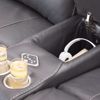 Picture of Italian Leather Power Reclining Console Loveseat