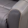 Picture of Italian Leather Power Reclining Console Loveseat