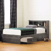 Picture of Zach - Mates Twin Bed with 3 Drawers, Gray Oak