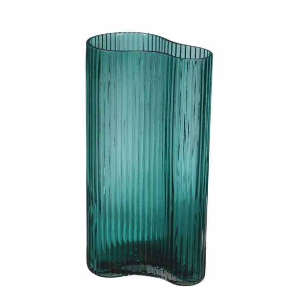 Picture of Curvy Blue Glass Vase
