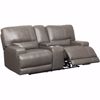 Picture of Jax Gray Leather Power Recline Console Loveseat