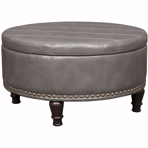 Picture of Global Gray Cocktail Ottoman
