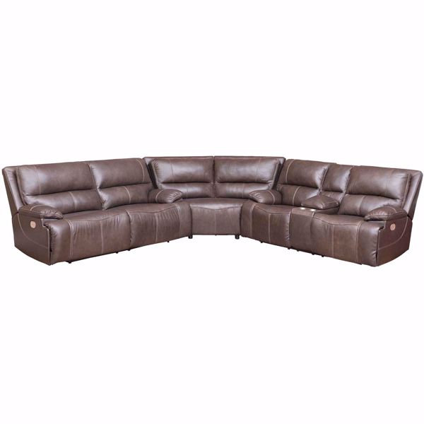 Ricmen Walnut 3 Piece Italian Leather, Ashley Furniture Leather Sectional