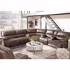 Picture of Ricmen Walnut 3 Piece Italian Leather Power Reclining Sectional with Adjustable Headrest