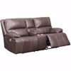 Picture of Italian Leather Power Recline Console Love with Ad