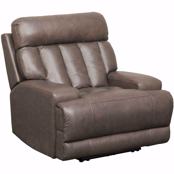 Picture of Steel Leather Power Recliner with Adjustable Headr