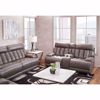 Picture of Steel Leather Power Recline Console Loveseat with