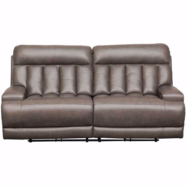 Picture of Steel Leather Power Recline Sofa with Adjustable H