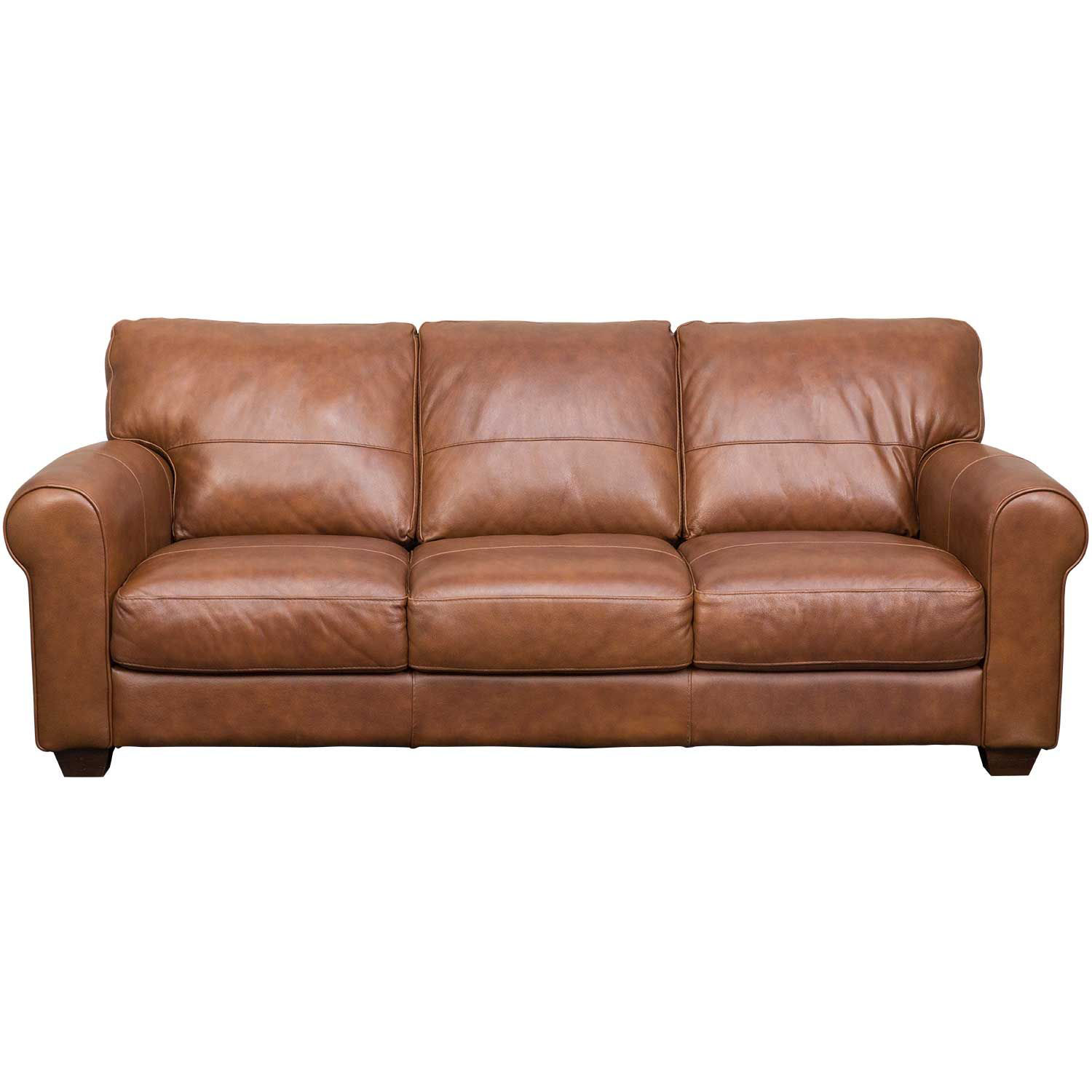 Whisky Italian All Leather Sofa | 4829 CAPRI WHISKY 39017 | Soft Line | AFW.com