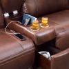 Picture of Dean 6 Piece Leather Power Reclining Sectional with Adjustable Headrests