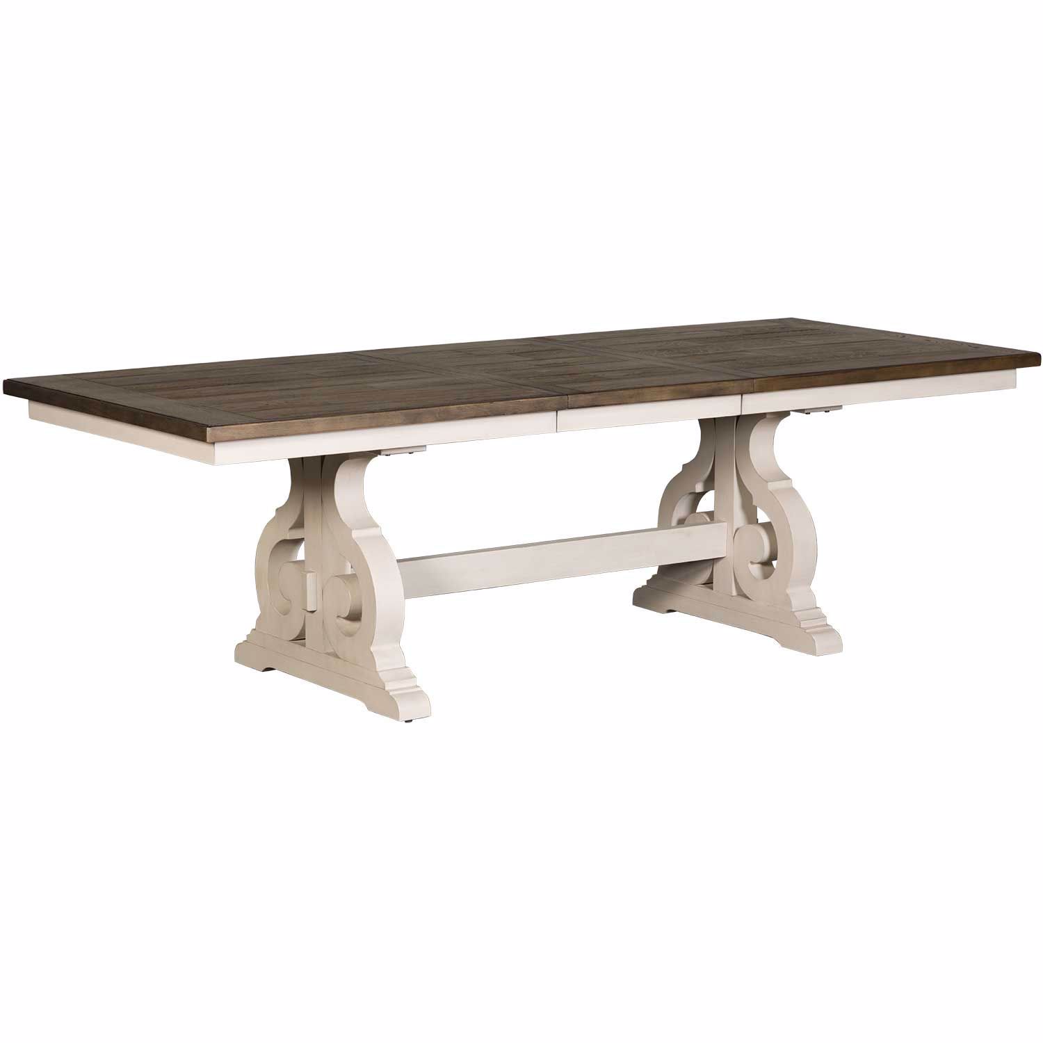 Drake Two-Tone Trestle Table | DK-4098-TBL | AFW.com