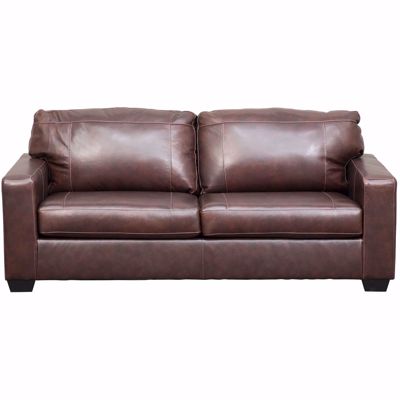 Morelos Gray Italian Leather Sofa Afw Com, Brown Leather Sectional Sleeper