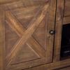 Picture of X Door TV Console, Aged Pine