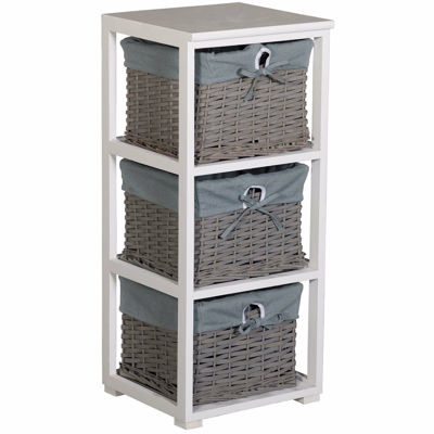 Picture of Gray Basket Accent Storage Tower