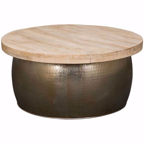 Picture of Zinc Plated Copper Drum Coffee Table
