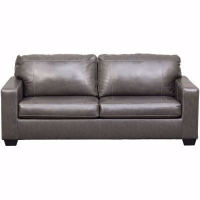 Morelos Brown Italian Leather Sofa, Ashley Leather Chair