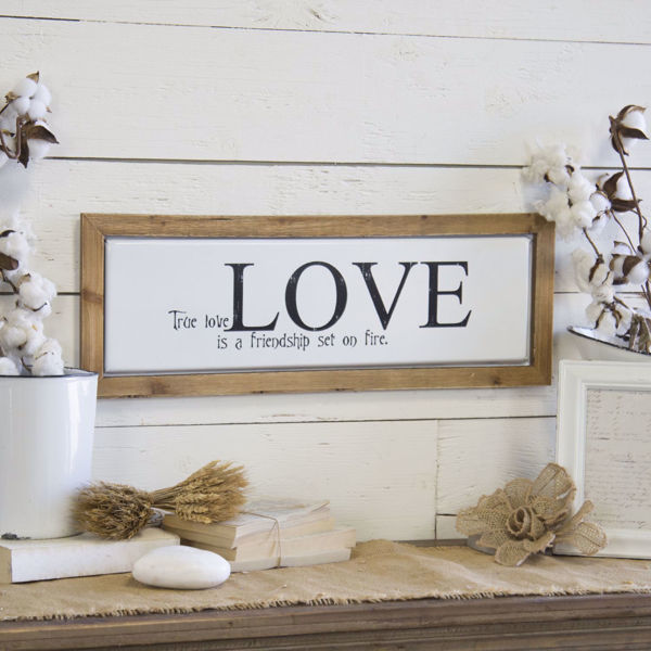 Wood Metal Sign True Love | 123-1054 | AFW.com