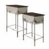 Picture of Set of 2 Metal Wood Accent Tables