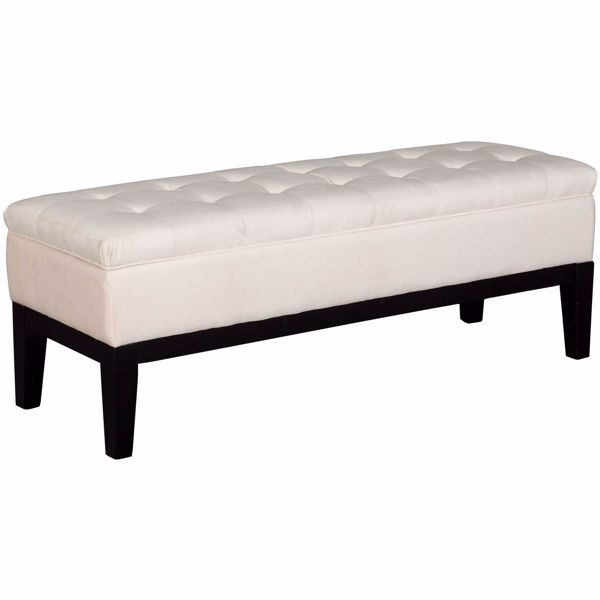 Picture of Emily Beige Tufted Storage Bench