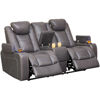 Picture of Orion Power Reclining Console Loveseat with Adjustable Headrest and Drop Down Table