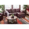 Picture of Fortney Mahogany Italian Leather Chair