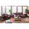 Picture of Fortney Mahogany Italian Leather Ottoman