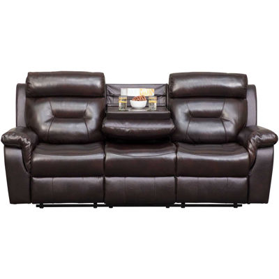Picture of Watson Brown Leather Reclining Sofa with DDT