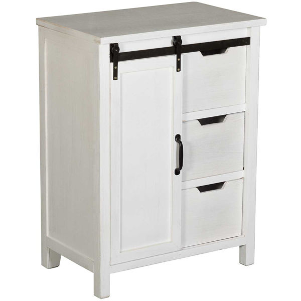 Picture of White Barn Door Cabinet